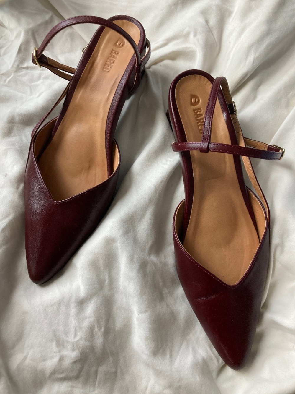 Bared Footwear Nene 2 Cherry Red Slingback Low Heels